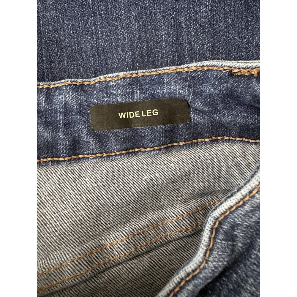 Judy Blue Womens Jeans Adult Size 14W Wide Leg Medium Wash Stretch Pockets - Picture 4 of 10